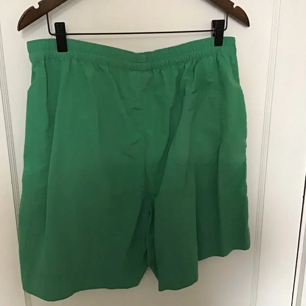 Vintage The Limited Nylon Green and Blue Adjustable Waist Shorts Large